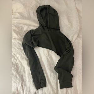 Cropper Hunter Green Hoodie